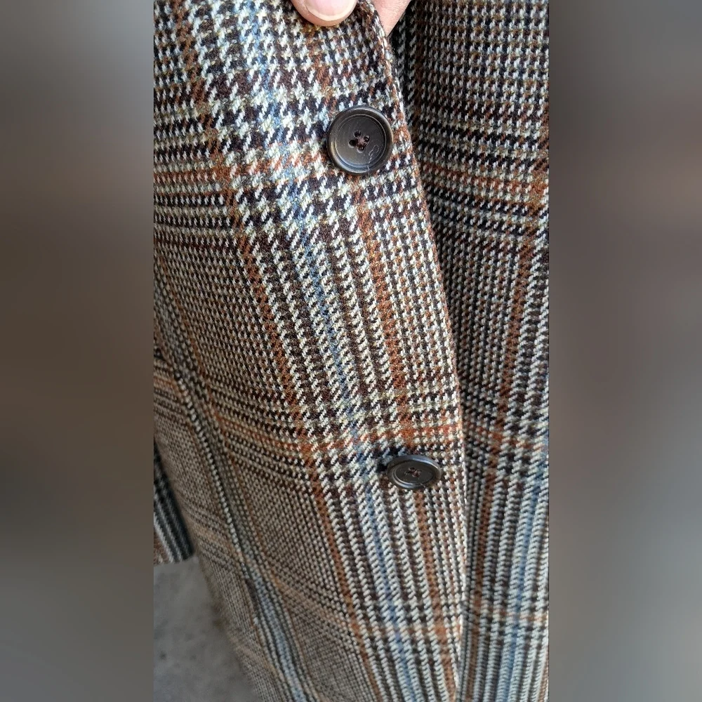 Vintage Jos A Bank Reserve  Men's Wool And Cashmere Made In Italy Plaid Blazer